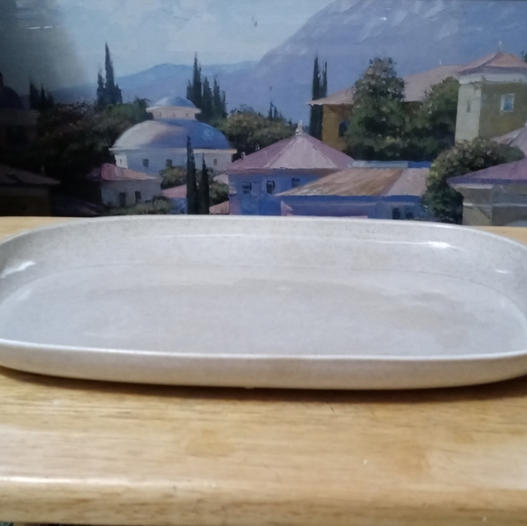 Vintage Russel Wright Steubenville Serving Grey Granite Platter.🍱Nice Gift.🎁🏇 - Picture 8 of 10